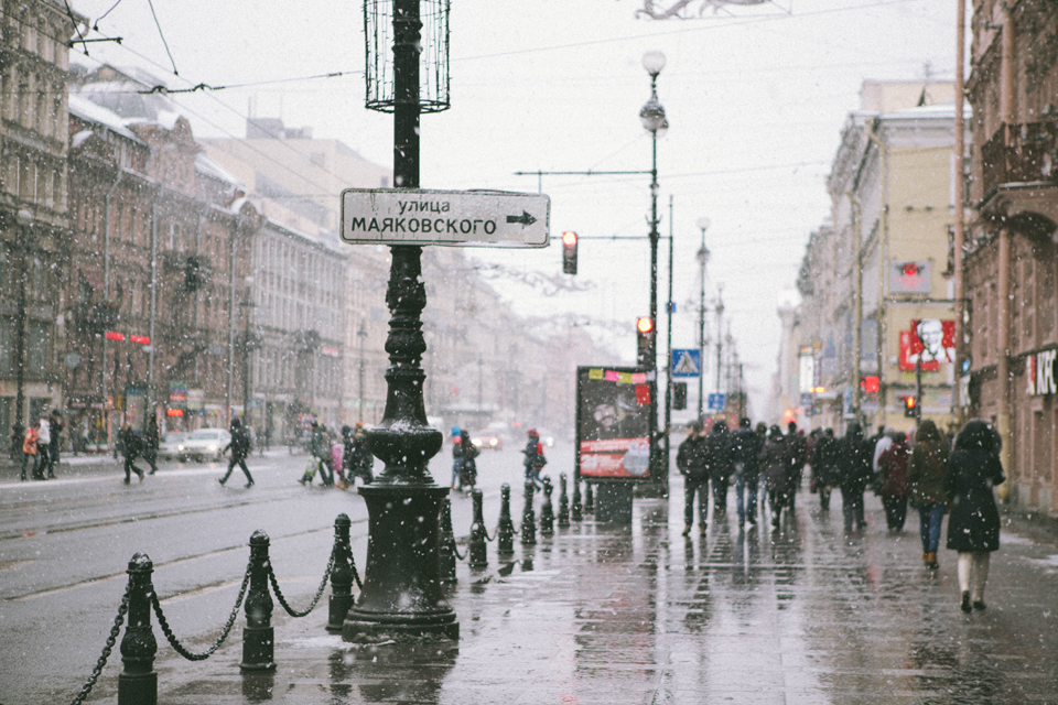Inmensas avenidas en San Petersburgo
